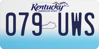 KY license plate 079UWS