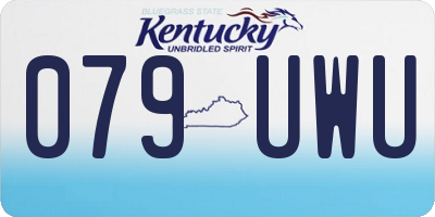 KY license plate 079UWU