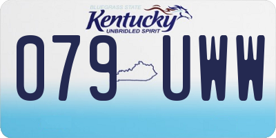 KY license plate 079UWW
