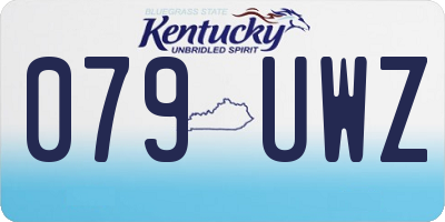 KY license plate 079UWZ