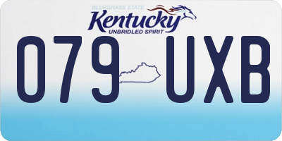 KY license plate 079UXB