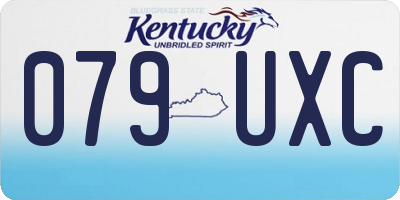 KY license plate 079UXC