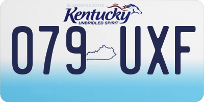 KY license plate 079UXF