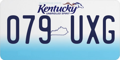 KY license plate 079UXG