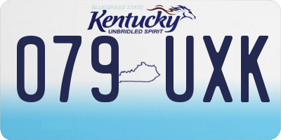 KY license plate 079UXK