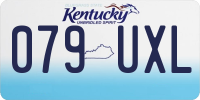 KY license plate 079UXL