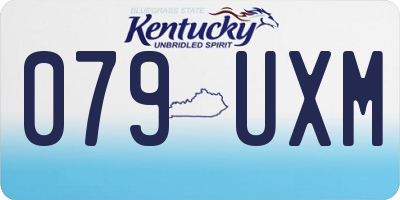 KY license plate 079UXM