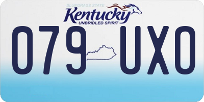 KY license plate 079UXO