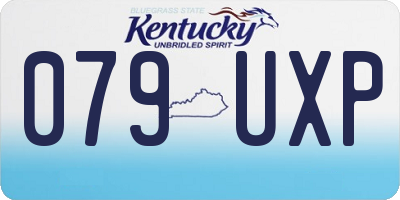 KY license plate 079UXP