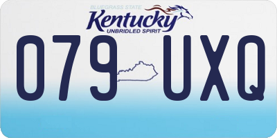 KY license plate 079UXQ
