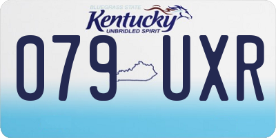 KY license plate 079UXR