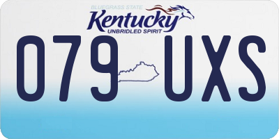 KY license plate 079UXS