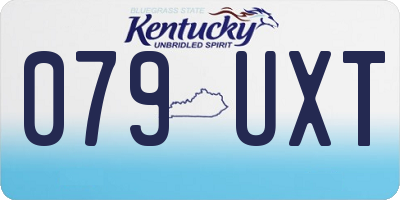 KY license plate 079UXT