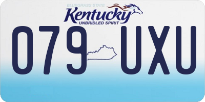 KY license plate 079UXU