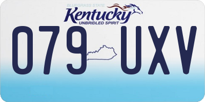 KY license plate 079UXV