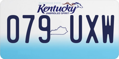 KY license plate 079UXW