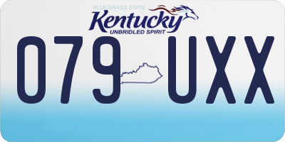 KY license plate 079UXX