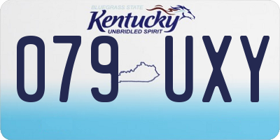 KY license plate 079UXY