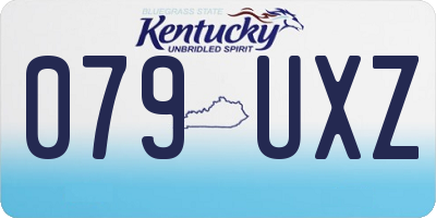 KY license plate 079UXZ