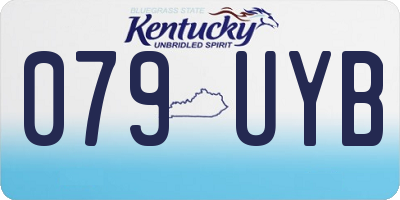 KY license plate 079UYB