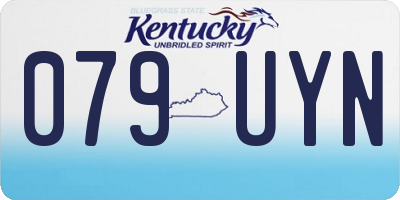 KY license plate 079UYN