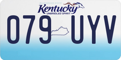 KY license plate 079UYV