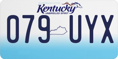 KY license plate 079UYX