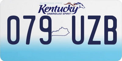 KY license plate 079UZB
