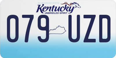KY license plate 079UZD