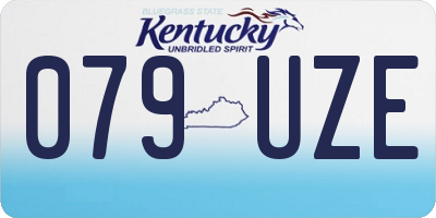 KY license plate 079UZE