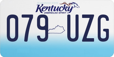 KY license plate 079UZG