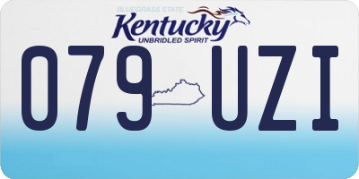 KY license plate 079UZI