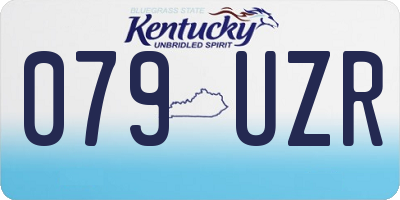 KY license plate 079UZR