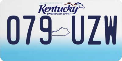 KY license plate 079UZW