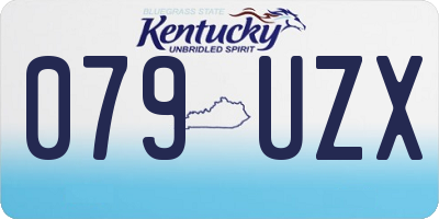 KY license plate 079UZX