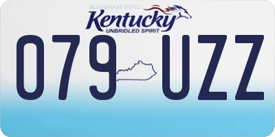 KY license plate 079UZZ