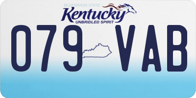 KY license plate 079VAB