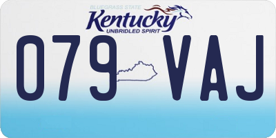 KY license plate 079VAJ