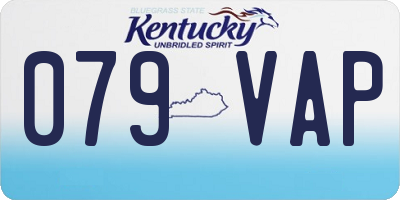 KY license plate 079VAP