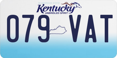KY license plate 079VAT