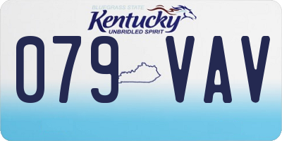 KY license plate 079VAV
