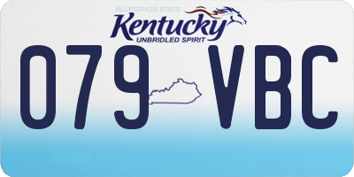 KY license plate 079VBC