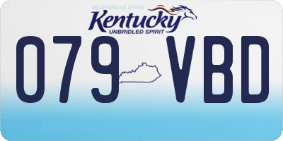 KY license plate 079VBD