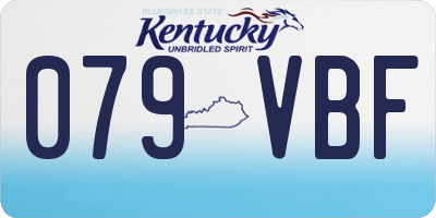 KY license plate 079VBF