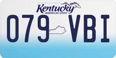 KY license plate 079VBI