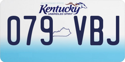 KY license plate 079VBJ