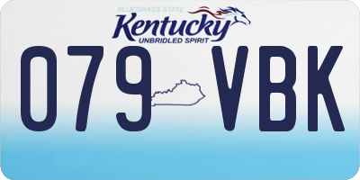 KY license plate 079VBK