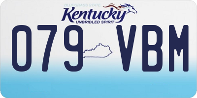 KY license plate 079VBM