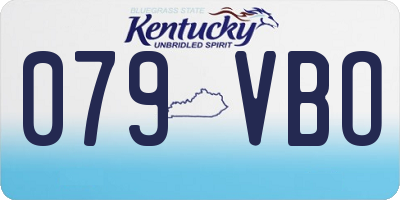 KY license plate 079VBO