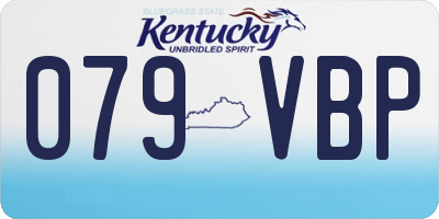 KY license plate 079VBP